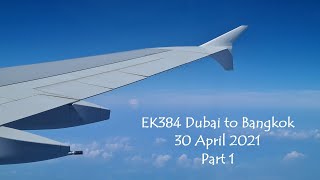 EK384 DXB to BKK Business Class Part 1