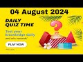 Amazon daily quiz time answers today, Amazon daily quiz answers today, Amazon quiz answers 4 Aug 24