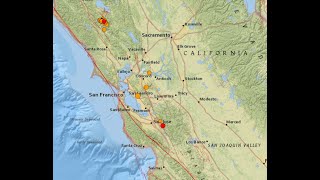 Small uptick in earthquakes around the SF Bay area.. Earthquake update Monday 2/7/2022