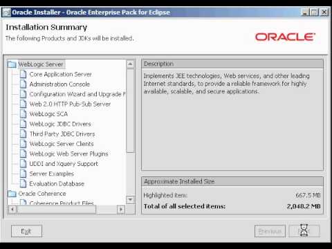 Installing WebLogic Server Installing WebLogic Server