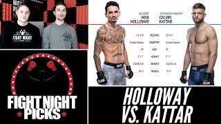 UFC Fight Night: Max Holloway vs. Calvin Kattar Prediction
