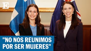 Ardern y Marin responden a un periodista: \