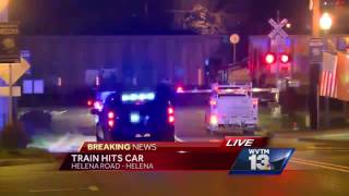 Train hits car in Helena