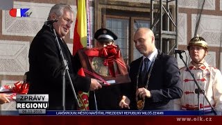 Lanškroun: Město navštívil prezident republiky Miloš Zeman