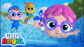 Mermaid vs Baby Shark Race | Little Angel Kids Songs & Nursery Rhymes