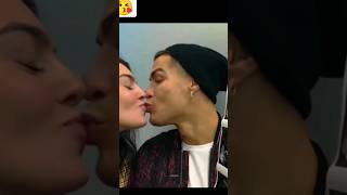 Ronaldo and georgina rodriguez kiss😘 #shorts