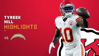 Every Tyreek Hill Catch in 148-yard Game | Chiefs vs. Charger