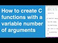 How to create functions with a variable number of arguments using stdarg.h | C Programming Tutorial