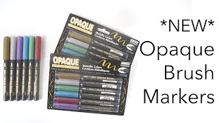 Learn about the New Metallic Opaque Brush Markers | Marvy Uchida