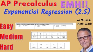 AP Precalc: Exponential Regression E/M/H (2.5