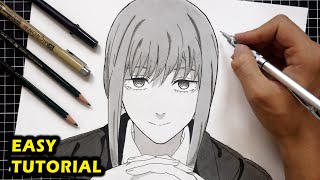 How to Draw Makima Easy | Chainsaw Man (Step by Step)