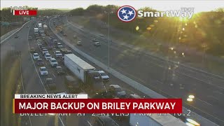 Traffic Alert: Major backup on Briley Parkway