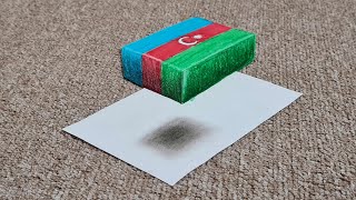 3d azerbaycan bayrağı çizimi  3 boyutlu çizimler