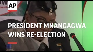 Zimbabwean President Emmerson Mnangagwa wins re-election say officials