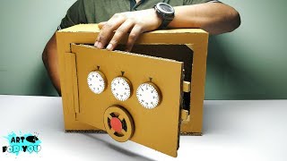 How To Make Safe With Combination Lock From Cardboard | Cardboard safe locker | DIY Locker