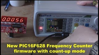 カウントアップ モードを備えた新しい PIC16F628A 周波数カウンター ファームウェア