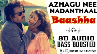 Azhagu Nee Nadanthaal 🥰 | 8D Song 🎧 | Baashha🔥 | Rajinikanth| Deva | SPB | KS Chitra
