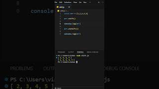 Javascript array shift and unshift methods in telugu 2023