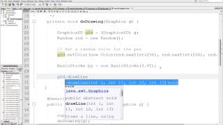 Java 2D 1: Using the Template for Java 2D programs