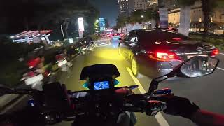 Riding malam melewati senayan GBK jakarta pakai dji osmo action 5 pro