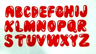 how to shadow bubble letters - writing letters in shadows | lettering tutorial