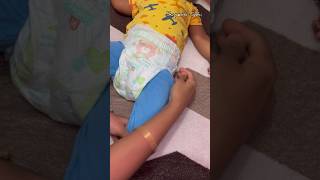 simple hack to wear diaper for babies|simple way to put a diaper|mommy hack|baby tips #shorts