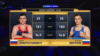 Egor Shapochansky (RUS) vs. Alexey Semykin (RUS) Konstantin Korotkov 2024 Final (75kg)