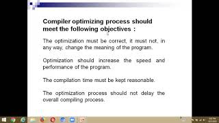 3 1 COMPILER DESIGN - INTRODUCTION TO CODE OPTIMIZATION