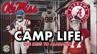 UNBELIEVABLE EXPERIENCE SEC 😱🙌 (Camp life Episode 1) with BME Ole Miss University 🔵🔴 to Alabama🐘🏈