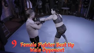 Female Fighter Beat Up Male Opponent
