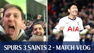 Heung Min Son (손흥민) Helps Spurs Scrape Through : Tottenham 3 Southampton 2 (MATCH DAY VLOG)