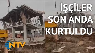 @NTV Bina, beton dökümü için hazırlık yapılırken çöktü