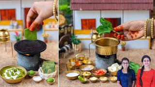 Miniature Palak Paneer + Palak Paratha Recipe | How to Make - Spinach \u0026 Cottage Cheese | Mini Food