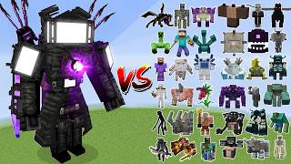 Skibidi UPGRADED TITAN TV MAN VS All Minecraft Bosses, Herobrine, Warden, Wither Storm...