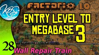 Megabase 3 への Factorio 1.0 エントリー レベル、Ep 28: WALL REPAIR TRAIN - ガイド、チュートリアル