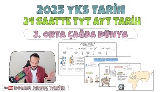 24 SAATTE TYT - AYT  TARİH  3. ORTA ÇAĞDA DÜNYA 2025 YKS #tyttarih #ayttarih #24saattetarih