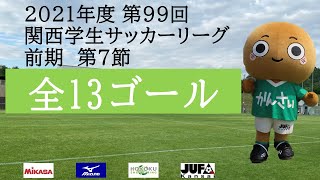 【全ゴール集】 2021年度 第99回 関西学生サッカーリーグ(前期) 第7節