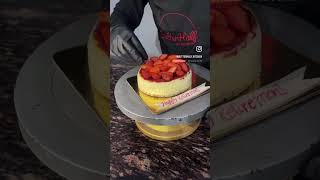 Strawberry Cheesecake🍓 #viralvideo #strawberry #food #viralsong #cakedecorating #shortsvideo