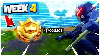 search between a bench ice cream truck and a helicopter fortnite week 4 - fortnite search between ice cream truck