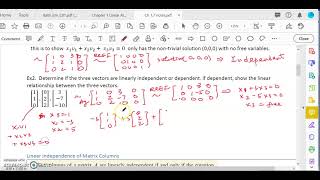 Linear Algebra Ch 1.7 Linear independence # 1