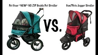 Pet Gear *NEW* NO ZIP Double Pet Stroller VS. Gen7Pets Jogger Stroller | Part 3