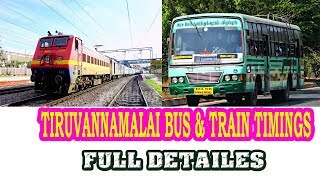 BUS TRAIN TIMINGS \u0026 ROUTES TIRUVANNAMALAI - A/C BUS - GIRIVALAM BUS STAND GOVT BUS - TIRUVANNAMALAI