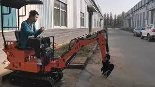 0.8ton mini excavator with offset boom, can meet Euro and US emission standard