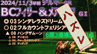 【馬番確定版】ブリーダーズカップ・フィリー＆メアターフ予想（2024年11月3日早朝デルマー9R）by R2理論