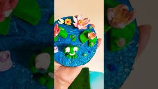 Beautiful garden decor from polymer clay and resin #shorts #foamclay  #myhandmade