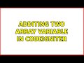 Additing two array variable in codeigniter