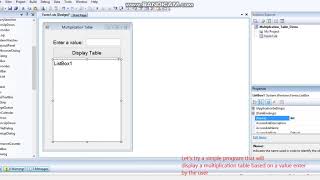 Visual Basic - Use For Loop to display a multiplication table (Beginner)