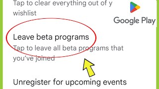 Google Playstore | Leave beta programs ?
