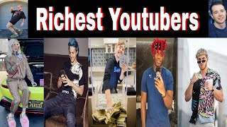 10 Richest YouTubers of 2020 (Logan Paul, MrBeast, PewDiePie, DavidDobrik, KSI) millionaire Youtuber