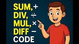 👉 Java Basic Math Operations | Sum, Diff, Mul, Div !!😊